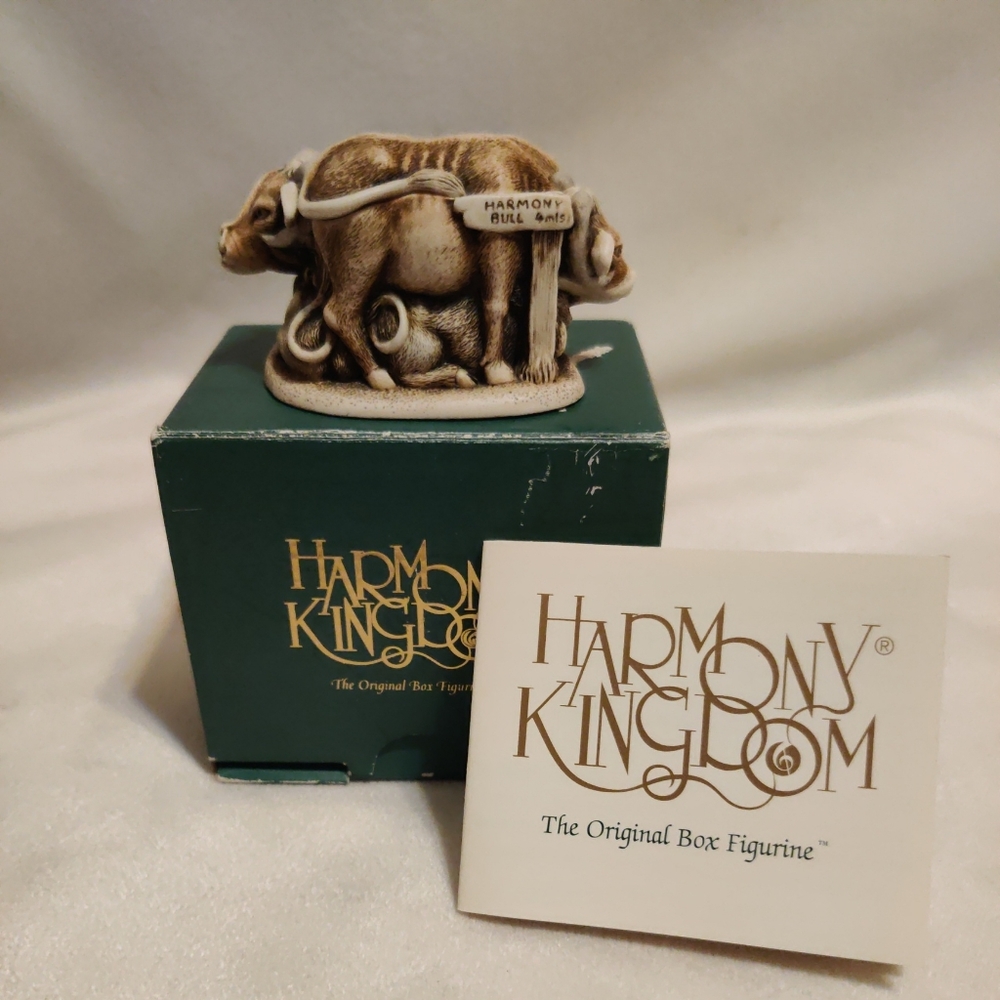 Harmony Kingdom Harmony Bull Parkwest Trinket Figurine 1999 #369/5000 VTG Box